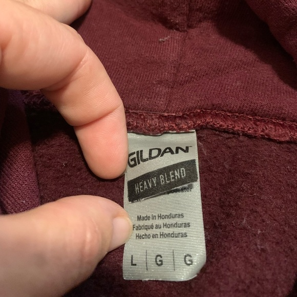 💜 Men's Gildan Riverdale RHS Football Heavy Blend Hoodie - Maroon - Size L - Picture 5 of 6